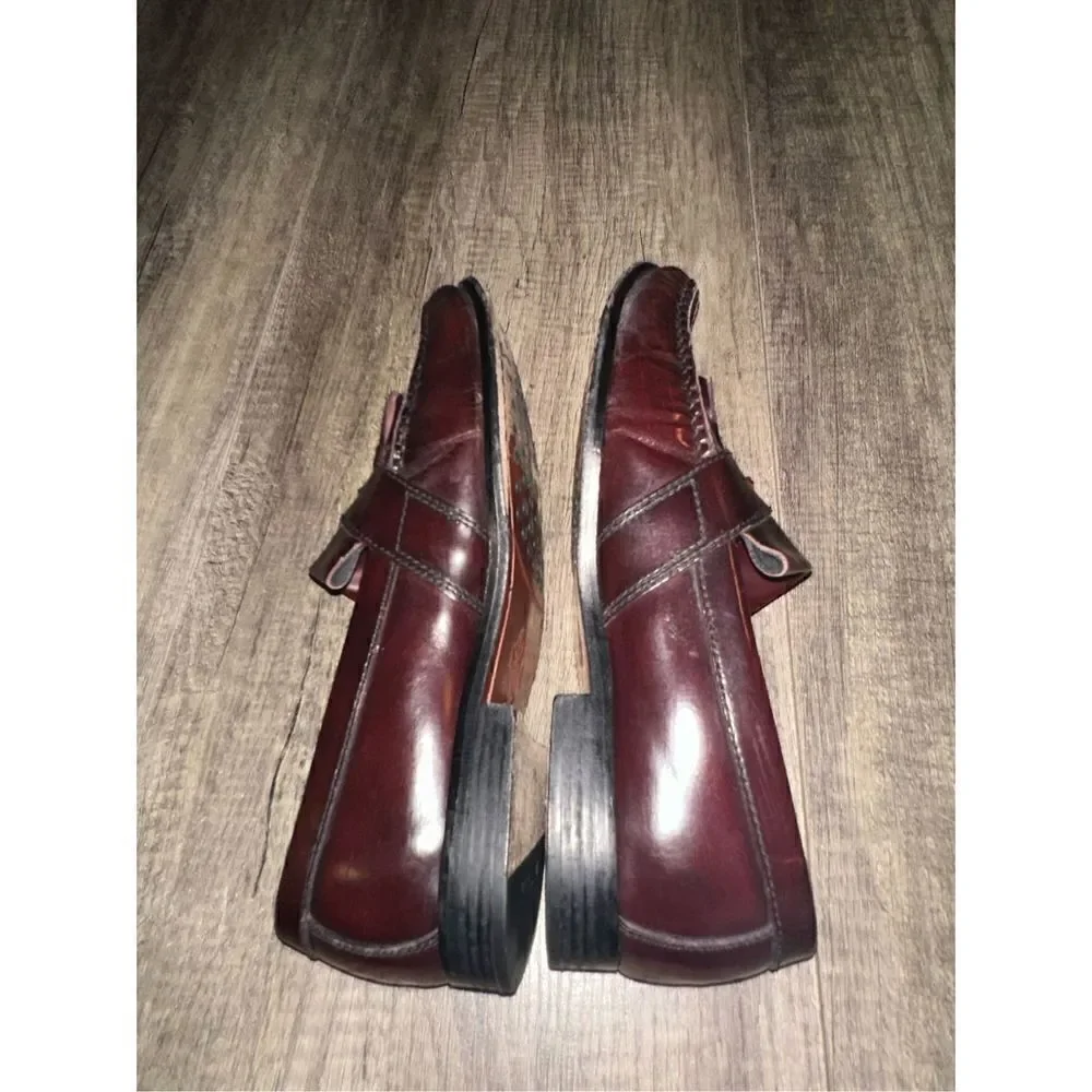 Cole Haan Men Pinch Tassel Moccasins 10.5 Deep Brown